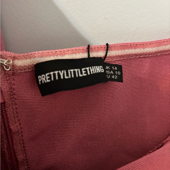 PrettyLittleThing Strapless Pink Dress - Picture 4 of 7